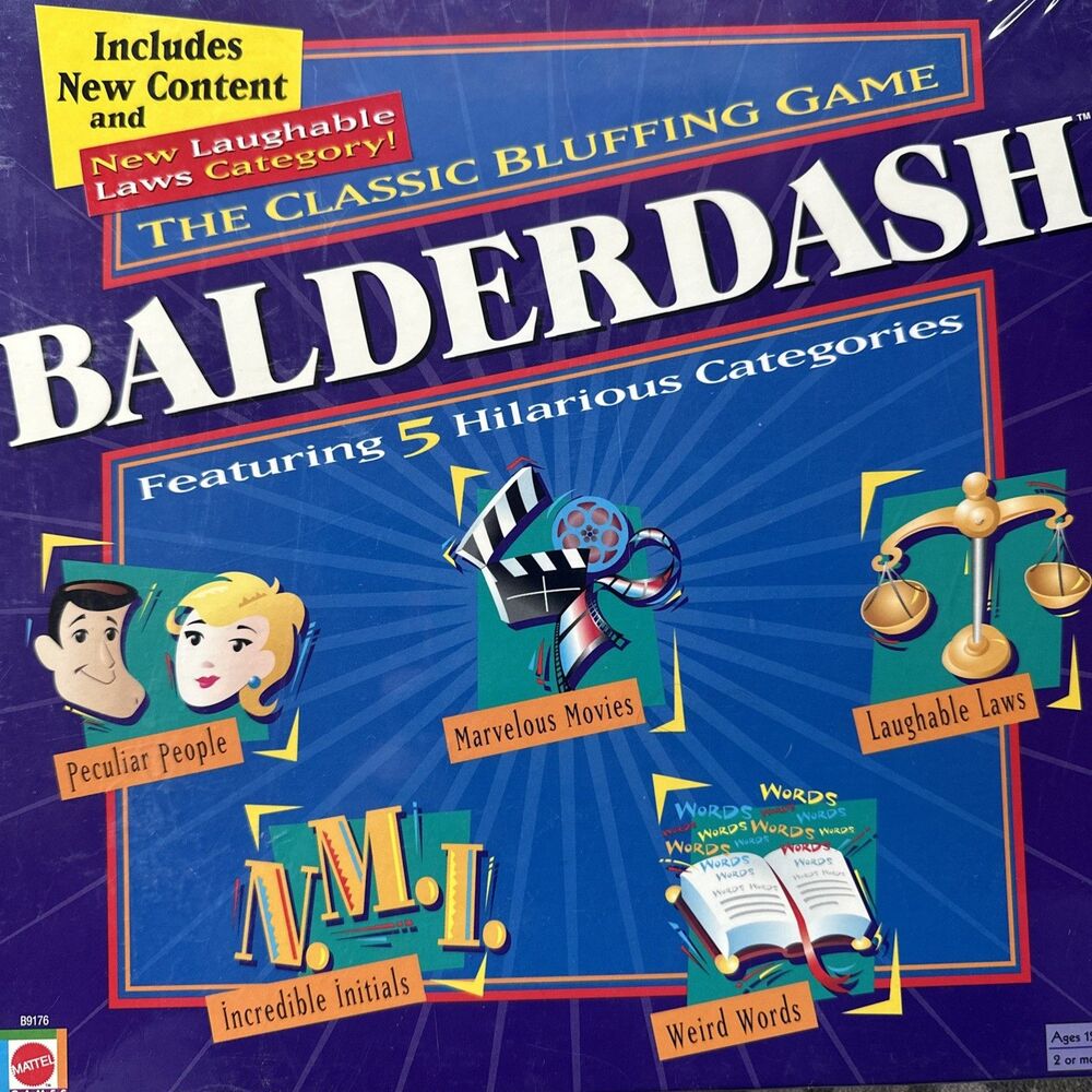 Balderdash Classic Bluffing Board Game Mattel New Factory Sealed Adult Party